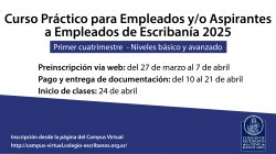 Curso Práctico para Empleados y/o Aspirantes a Empleados de Escribanía – Primer cuatrimestre 2025