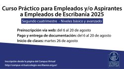 Curso Práctico para Empleados de Escribanía – Segundo cuatrimestre 2025