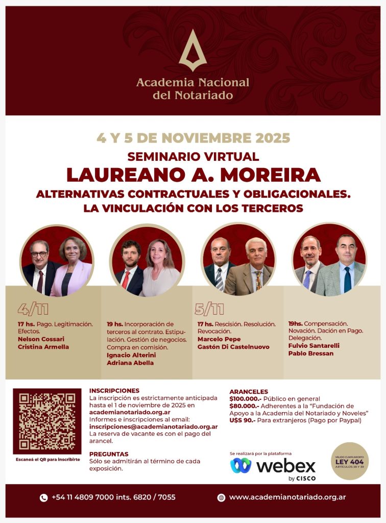 Seminario Virtual Laureano A. Moreira – 4 y 5 de noviembre 2025