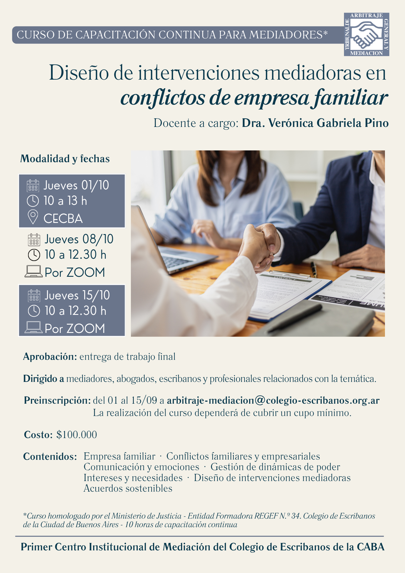 Curso de Capacitación Continua para Mediadores