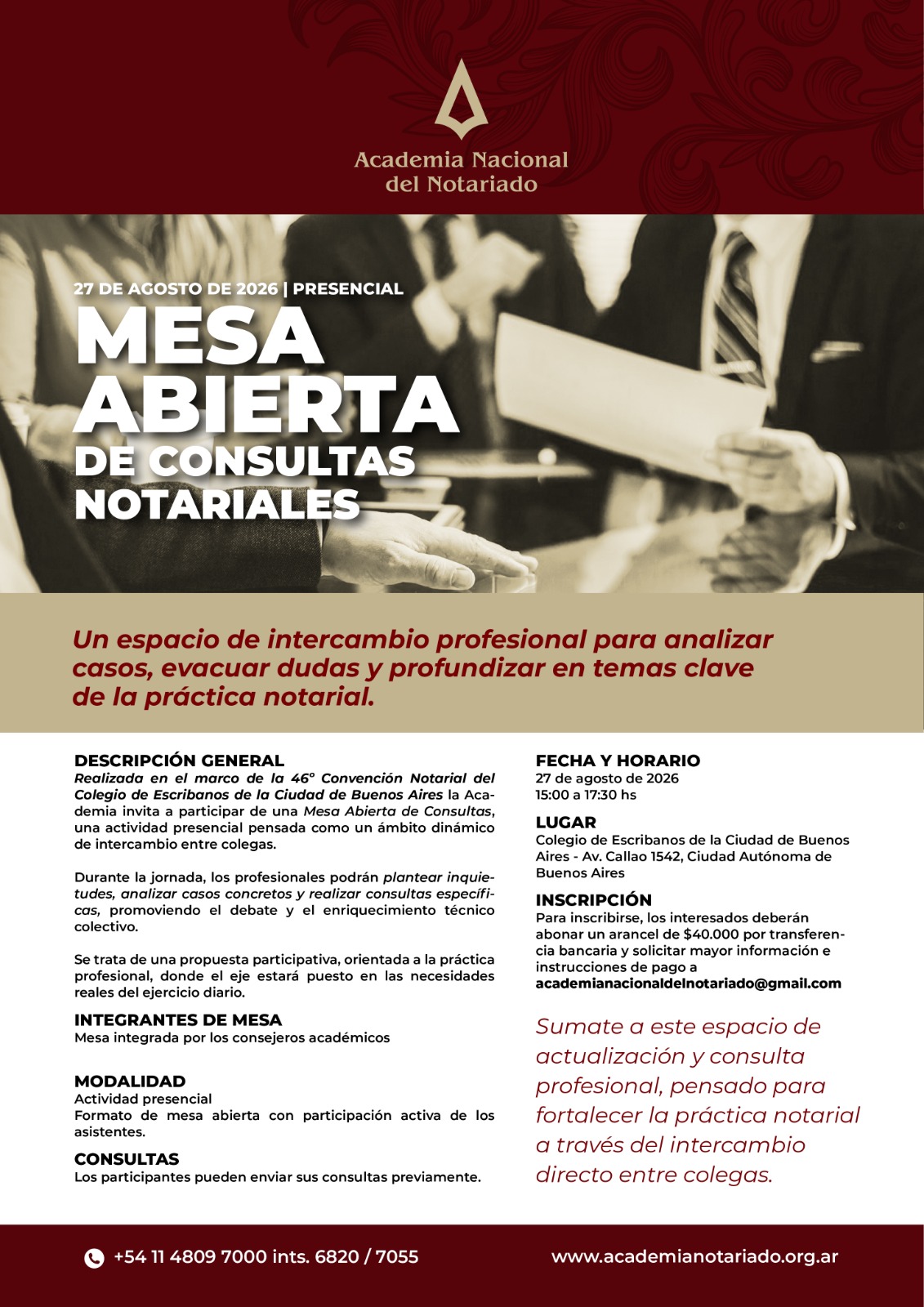Mesa Abierta de Consultas Notariales – Academia Nacional del Notariado