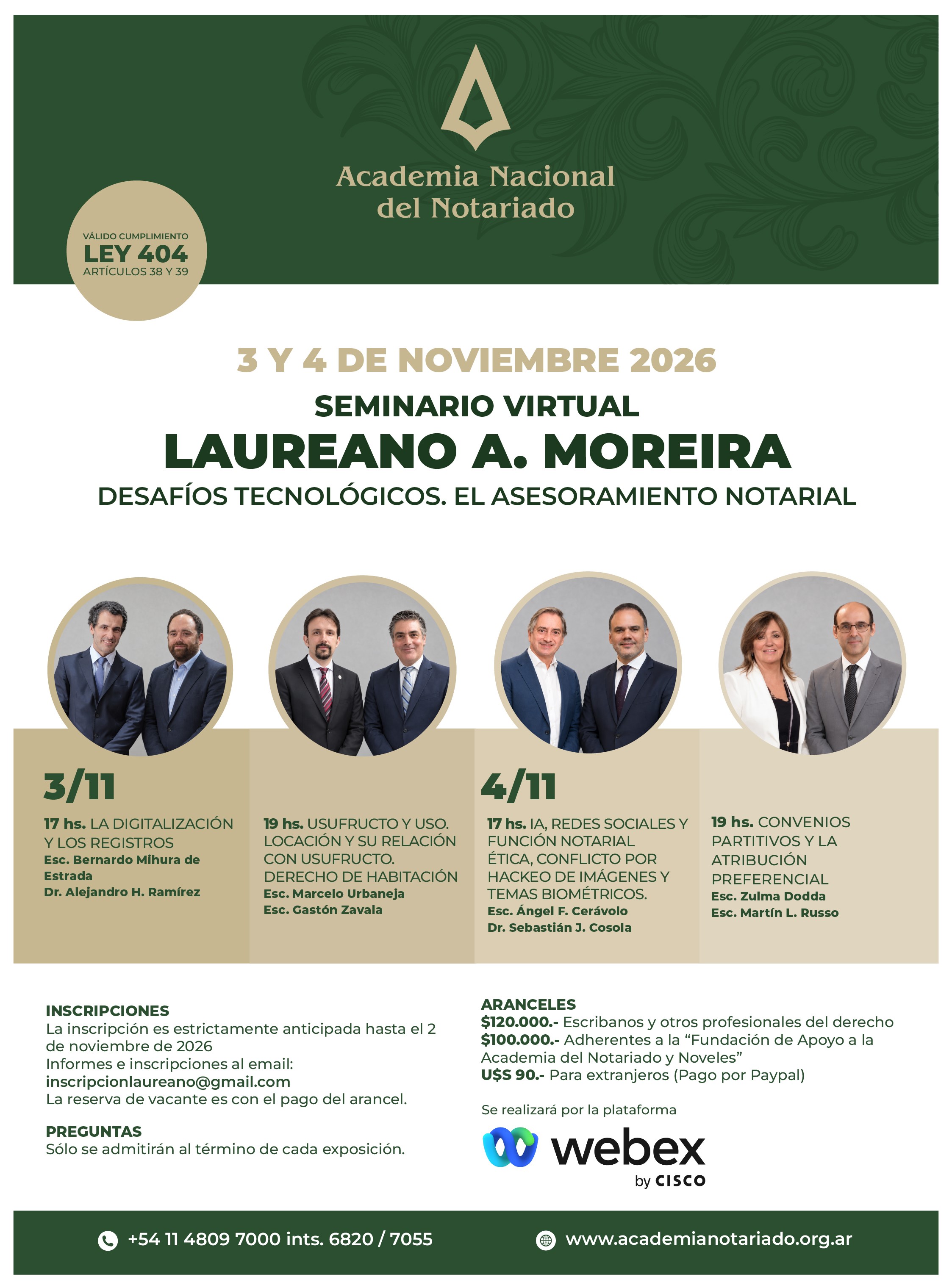 Seminario Virtual Laureano A. Moreira – Desafíos tecnológicos. El asesoramiento notarial